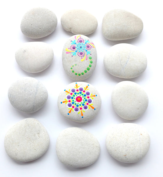 Handpicked 100pcs 1-1.5 inch Small Painting Rocks, Natural River Rocks Smooth Flat Pebbles for Crafts, Painting Activities, DIY Decorative Flower